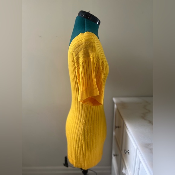 Marciano Sweater Dress (Yellow, XS) - Picture 2 of 3